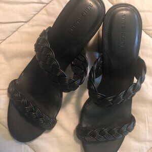 Anne Klein 'Robyn' black sandal (size 10M)